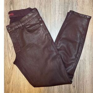7 For All Mankind Women's Skinny Jeans Size 29 Bordeaux Burgundy